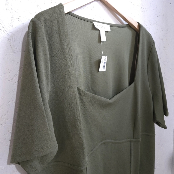 Addition elle | Olive Green Women's Top - Picture 2 of 10
